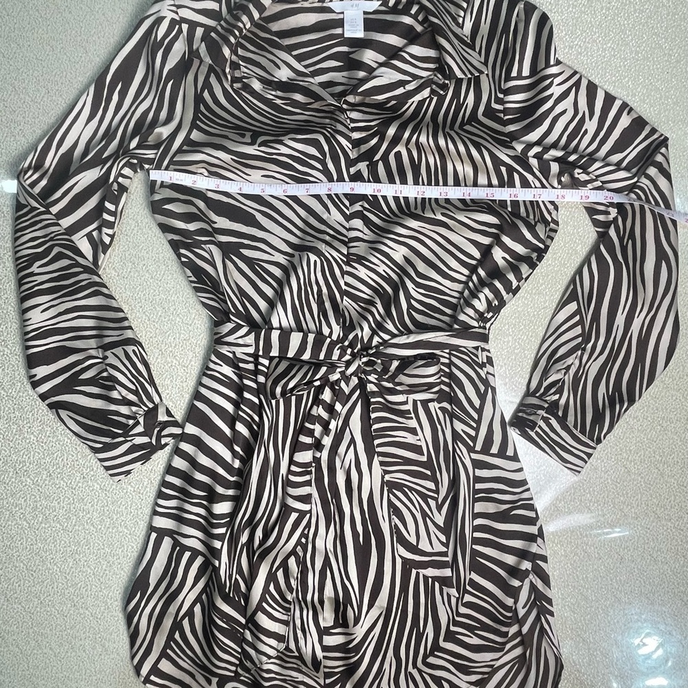 H&M Zebra Patterned Shirt Dress​ - Picture 6 of 8